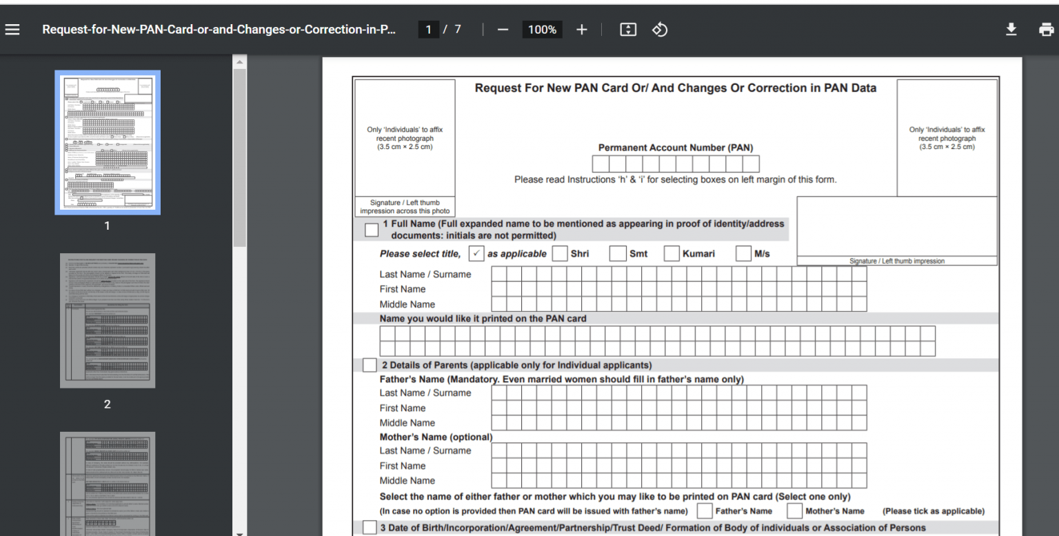 PAN Card Correction: Update Name, Address and Download Form Online