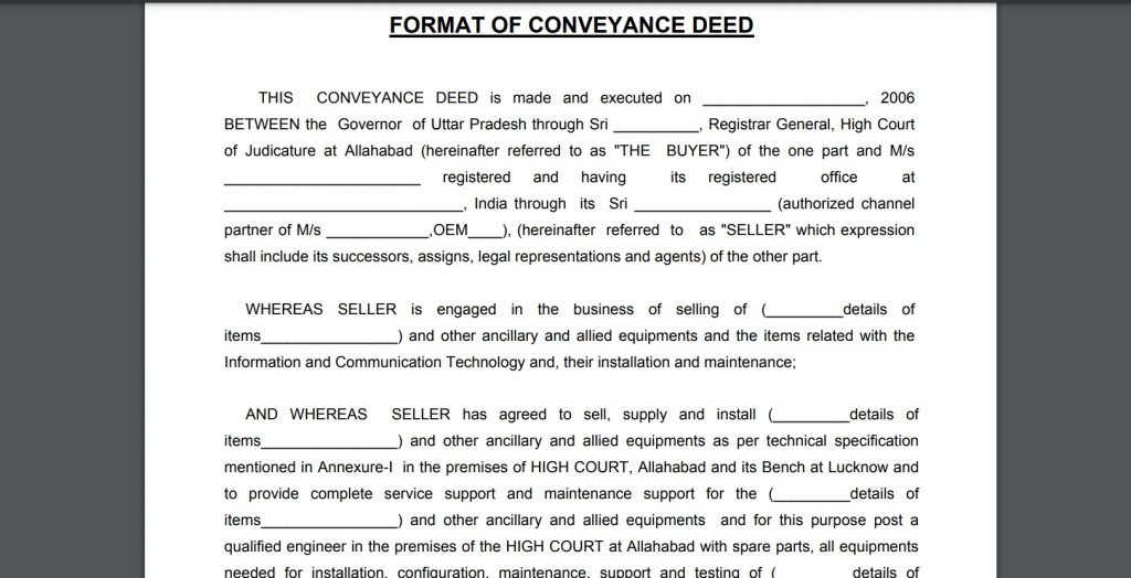 deed of assignment and deed of conveyance
