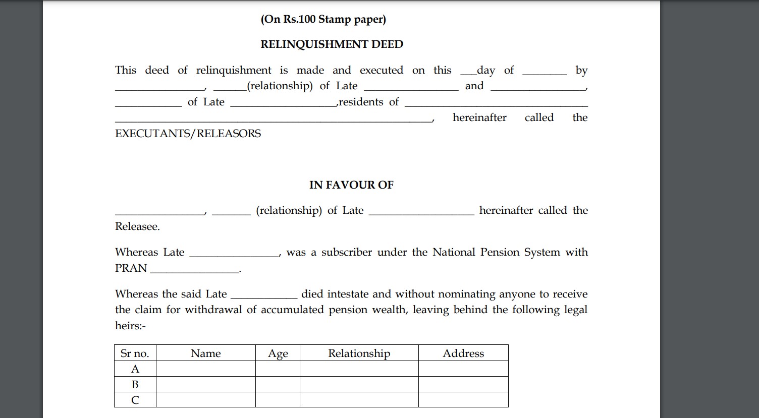 revoke deed of assignment hmrc