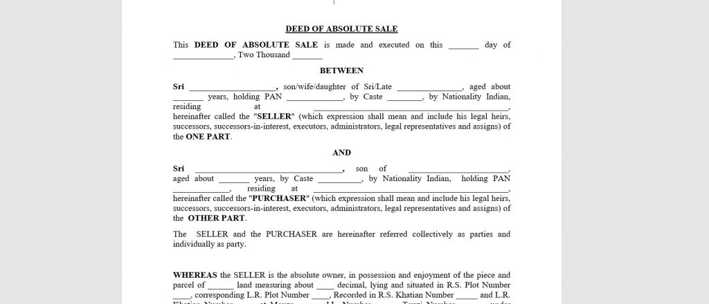 What Is A Sale Deed Benefits Format And How To Register Online ...