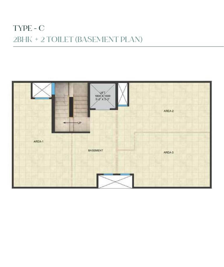 2 Bhk 2 Toilet Basement Plan