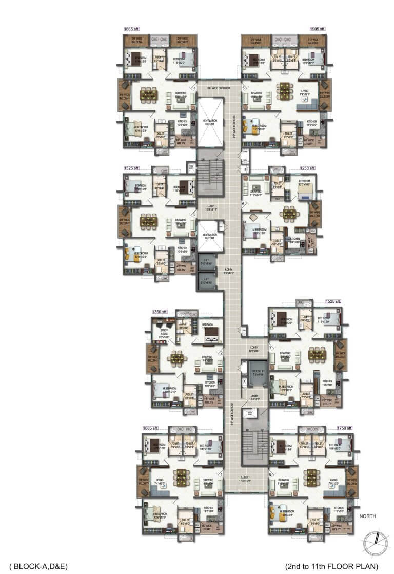 Block ADE Typical Floor Plan 1