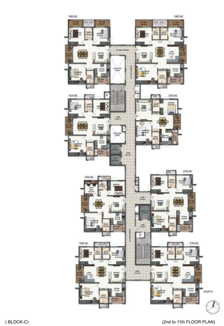 Block C Typical Floor Plan