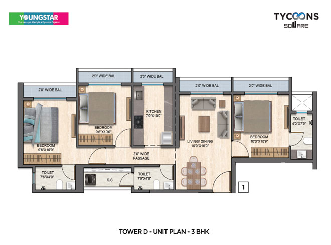 Tycoons Square Avenue 3  Aster Luxurious 2, 3 BHK Flats