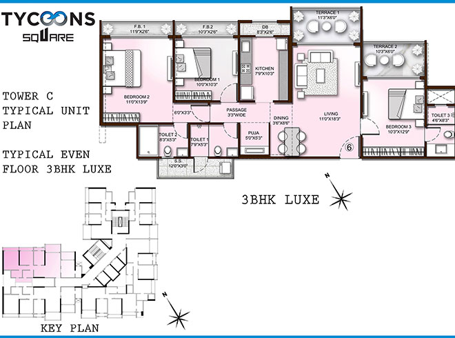 Tycoons Square Kalyan West, 1 & 2 BHK Premium Apartments in Tycoons Square.