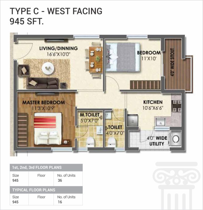 F TypeC West  Floor Plan